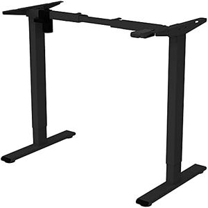 FLEXISPOT Electric Standing Desk Height Adjustable Standing Desk Sit Stand Desk with Heavy Duty Steel and Up&down Button (EG1|Black Frame)