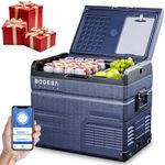 BODEGACOOLER 12 Volt Car Refrigerator, 48 Quart(46L) RV Fridge，Portable Freezer Dual Zone，APP Control,-4℉-68℉ Electric Cooler 12/24V DC and 100-240V AC for Outdoor,Camping,Travel