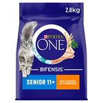 Purina ONE 11+ Dry Cat Food Rich in Chicken 2.8kg, Pack of 4