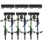 Sinoer Bike Wall Rack for 6 Bicycles + 3 Helmets,Bike Storage Wall Mount Hanger,Adjustable for Garage or Home, Vertical Cycling Hanger, Holder for Road Bicycles（HookInner width: 60mm