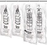 Meetall 4Pack Hanging Vacuum Storage Bag Reusable Space Saver Compressed Bag with Hangers.2pcs in 26.3x35.4inch(67x90cm) and 2pcs in 26.3x43.3inch (67x110cm).Work with Any Vacuum Cleaner.