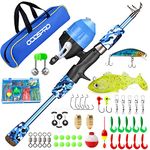 ODDSPRO Kids Fishing Pole, Portable Telescopic Fishing Rod and Reel Combo Kit - with Spincast Fishing Reel Tackle Box for Boys, Girls, Youth