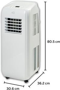 BLU-09 9,000 BTU Portable Air Conditioner – 3-in-1 Dehumidifier & Fan with Remote, UK Window Kit