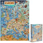 Jigsaw Puzzles For Adults 1000 Piece Map Of Europe Puzzle - European Jigsaw 1000 Piece Jigsaw Puzzles For Adults And Kids - Geography Gifts by bopster