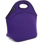 FlowFly Neoprene Kids Lunch box Insulated Soft Bag Mini Cooler Thermal Meal Tote Kit for Boys, Girls,Men,Women,School,Work, Office, Purple