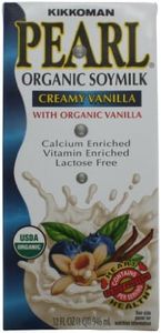 Kikkoman Pearl Creamy Vanilla Organic Soy Milk, 32-Ounce (Pack of 6)