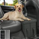 LIONROGE Car Back Seat Extender for Large Dogs up to 200lbs,Dog Car Back & Front Seat Extender with Storage,Prevent Your Dogs from Falling Off The Seat