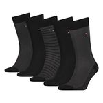 Tommy Hilfiger Men`s 5 Pack Socks Gift Set - Black (as8, regular, Black, 9 - 11) (701220144)