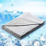 Cooling Blanket,Luxear Breathable Summer Blanket Twin for Hot Sleepers Machine Washable Q-MAX>0.5,Arc-Chill Lightweight Cool Throw Blanket Double Side for Bed,Couch,Camping & Travel (Gray59 x 79")