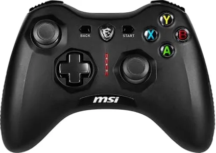 MSI Force GC30V2 Wireless Gaming Controller, Dual Vibration Motors, Dual Connection Modes, Interchangable D-Pads, Compatible with PC & Android, Black