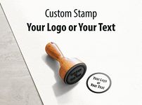 Custom Wood Handle Rubber Stamps, Logo Stamp, Custom Artwork Stamp, Stamp Logo, Company Stamp, Business Stamp, Address & Name (30mm)