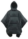 Therm-a-Rest Honcho Poncho Wearable Hoodie Blanket, Black Forest Print