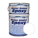 Damp Proof Epoxy Resin Water Based Paint for Garages, Walls, Basements and Tanks - 1L (White)