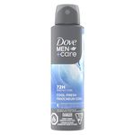 Dove Men+Care Dry Spray Antiperspirant for 72H Sweat & Odour Protection, Controls Odour Causing Bacteria, Cool Fresh, 107 g