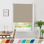 Deco Window 100% Blackout Roller Blinds for Windows (29 Inch W X 84 Inch H, Silver Back Moss) Sun, UV Protection & Glare Resistant for Home & Office