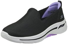 Skechers Womens Go Wark Arch Fit - H Walking Shoes Vegan High-Rebound Comfort Pillar Technology Black - 4 UK (124880)