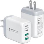 [2-Pack] USB C Wall Charger for iPh