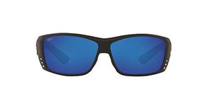 Costa Del Mar AT01OBMP Cat Cay Sunglasses, Blackout, Blue Mirror 580Plastic Lens