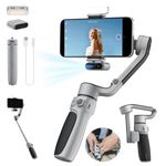 Zhiyun CINEPEER CQ5 Combo Gimbal Stabilizer for iPhone, 3-Axis Stabilization with AI Tracker, Built-in Fill Light, Phone Gimbal Stabilizer for iPhone, Smartphone Gimbal for Video Recording Vlog