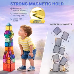 Desire Deluxe Magnetic Building Blocks Set – 57 Piece Construction Toy
