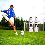 RBRSLALA Inflatable Soccer Dummy Goalkeeper air mannequins Free Kick Defender Wall Soccer Practice Tumbler (White.)