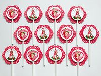 STRAWBERRY SHORTCAKE Cupcake Toppers - Party Picks - Set of 12.