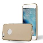 cadorabo Case works with Apple iPhone 6 PLUS/iPhone 6S PLUS in METALLIC GOLD - Shockproof and Scratch Resistant TPU Silicone Cover - Ultra Slim Protective Gel Shell Bumper Back Skin