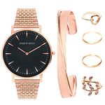 Joker & Witch Stainless Steel Paris Rosegold Love Triangle Analog Watch For Women