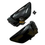 Road Religion Side Panel with Rubber Fittings compatible with Yamaha RX100/RX135 (Black)