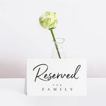 20 PCS Reserved Signs, Tented Table Place Cards for Wedding Reception, Engagement Party, Rehearsal Dinner, Anniversary Party or Any Events (6” x 4”)