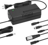 CGGXJP CE Listed 42V/36V 2A Charger Power Adapter (6 Plugs Universal) for Fast and Safe Charging of 36V Li-ion Battery for Electric Scooter/E-Bike/Bicycle/Pedicab,etc.