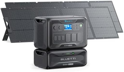 BLUETTI Solar Generator AC500 & B300K Expansion Battery with 2 200W Solar Panels Included (Ships Separately), 2764.8Wh Portable Power Station w/ 6 5000W AC Outlets, LFP Power for Home Use