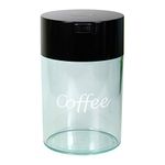 Coffeevac 1 lb - The Ultimate Vacuum Sealed Coffee Container, Black Cap & Clear Body w/Logo