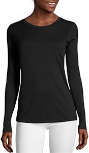 Hanes Women's Sport Cool Dri Performance Long Sleeve Tee, Black, Large