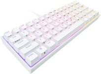 CORSAIR K65 RGB MINI 60% Mechanical Wired Gaming Keyboard – CHERRY MX RED Linear Switches – PBT Double-Shot Keycaps – iCUE Compatible – QWERTY UK – PC, Mac, Xbox – White