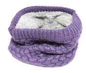 Colourful Baby World Kids Boys Girls Winter Fleece Lined Infinity Loop Scarf Neck Warmer (Purple)