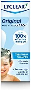 Lyclear Original Shampoo Head Lice Treatment + Head Lice Comb – Kills Head Lice and Washes Hair – Effective in Just 15 Minutes – 200 ml Shampoo Format and Nit Comb