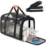 Morpilot Large Pet Carrier Bag, 51×33×33cm Breathable Carry Bag with Washable Cushion, Anti-collapse Travel Handbag for Cats Small Dogs, Perfect for Car Rides Train Trips & Vet Visits