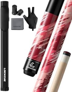 LOCKCUE Women's Lightweight Pool Cue Set | 18oz 58" Pink Billiards Stick, Hard Case, Glove & Towel (Elegant Control Combo)