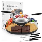 Smores Maker Tabletop Indoor Kit Smores Kit Flameless Electric S'mores Maker Marshmallow Roaster, Movie Night Supplies Housewarming Christmas Gifts 120V