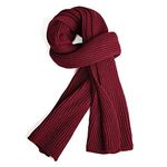 VICSPORT Warm Autumn and Winter Scarf, Unisex Pure Color Winter Neck Warm Knitting Yarn Scarf