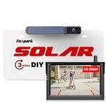 Solar Wireless Reversing Camera: 1080P 3 Mins DIY Installation Reversing Camera Wireless HD Night Vision, 5" Monitor Foxpark Reverse Camera Kit Support 2 Channels IP69K Waterproof for Car Van Truck