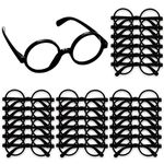 Blue Panda 24-Pack Nerd Glasses - Black Round Glasses Frames - Wizard Glasses for Cosplay