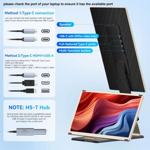 Siaviala 15.6" Portable Monitor – Full HD Display, Slim Design