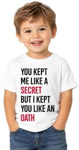 You Kept Me Like A Secret I Kept You Like an Oath Pop Culture Toddler Crew Graphic T-Shirt, White, 4T