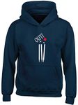 Hippowarehouse Out! Cricket Stumps kids children's unisex Hoodie hooded top Navy