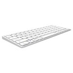 Rapoo E9600M Wireless Keyboard Wireless Keyboard Flat Aluminum Design Eco-Friendly Rechargeable Battery DE Layout QWERTZ PC & Mac - White