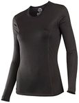 Coldpruf Women's Classic Base Layer Long Sleeve Crew Neck Top, Black, S 48ASMBK