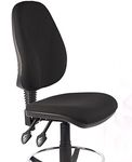 Seating Works HIGH BACK BLACK DRAUGHTSMAN OFFICE HIGH COUNTER CHAIR (BLACK)