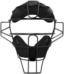 HolyElks Baseball & Softball Catcher Face Mask for Maximum Protection, Traditional Style Steel Head Guard w/High Impact Absorption Foam Pad,for Adults & Kids (Black-Smooth)